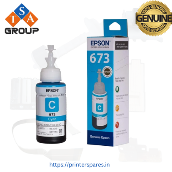 Epson Ink 673 Cyan Ink Bottle  Epson Ink 673 Cyan Ink Bottle