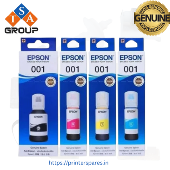 Epson ink 001 Cartridge Pack Of 4 -Black, Cyan, Magenta, Yellow