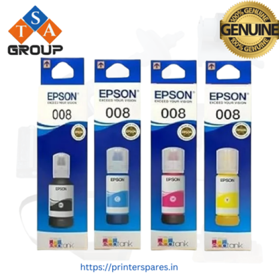 Epson ink 008 Cartridge Pack Of 4 Black, Cyan, Magenta, Yellow