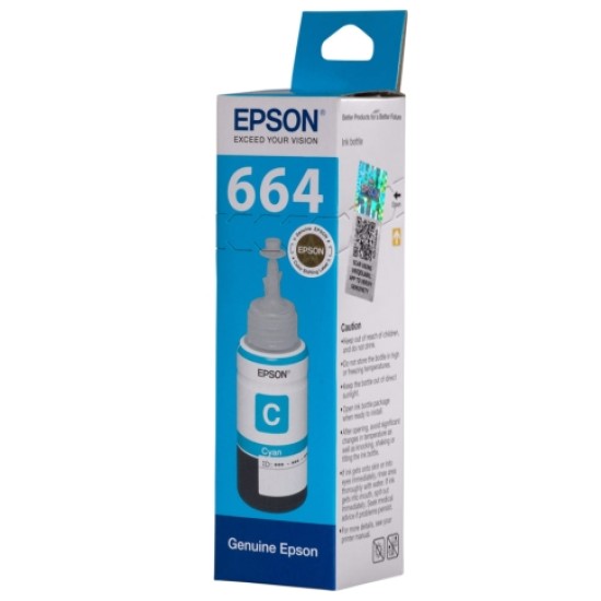 Epson Ink 664 Cyan Ink Bottle Epson Ink 664 Cyan Ink Bottle